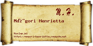 Mágori Henrietta névjegykártya