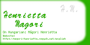 henrietta magori business card
